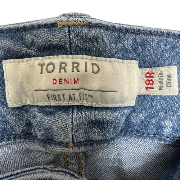 Torrid Jeggings Womens 18R Denim Light Wash Stretch Cotton Blend Mid Rise Skinny - Picture 3 of 10